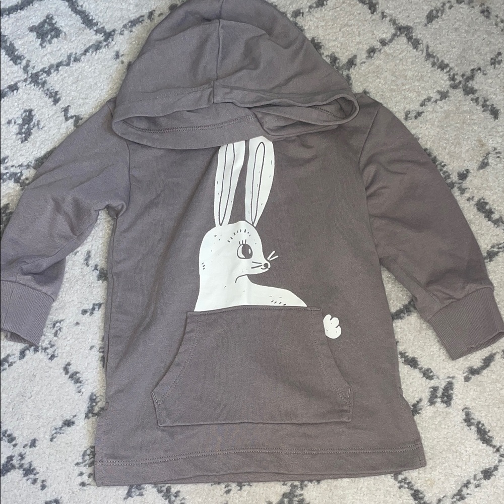 Kids Bunny Hoodie - Light Brown